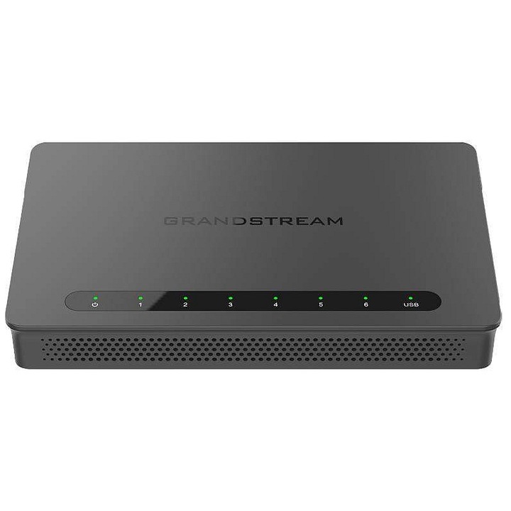 Router Grandstream GWN7001, VPN gigabit 6 porttal, multi-WAN terheléselosztással és feladatátvétellel, fejlett tűzfallal és vezérlővel akár 100 AP-hoz, Fekete