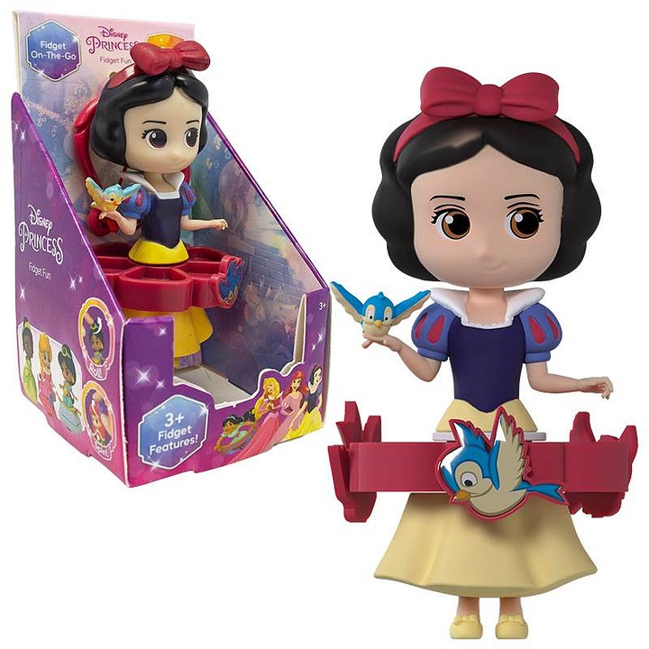 Sparkys Disney HÓFEHÉRKE baba, interaktív 3 fidget funkcióval (érintés, nyomás, forgatás), praktikus kulcstartó, Többszínű, 42 cm
