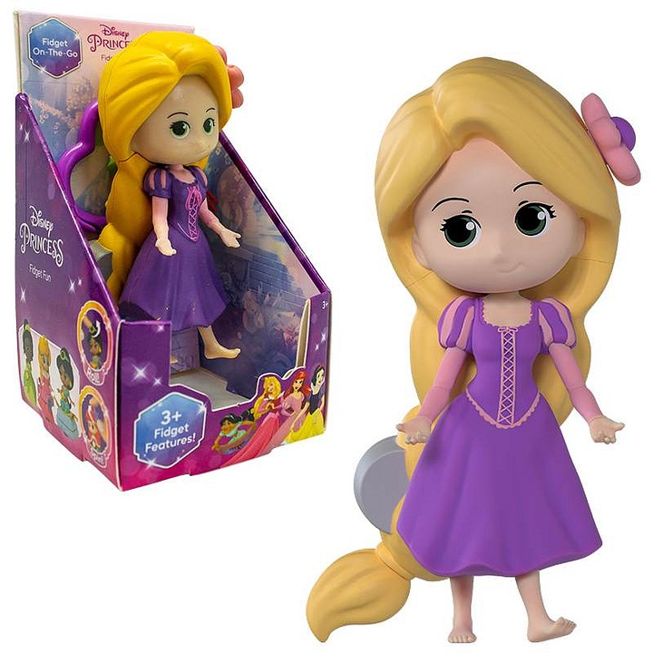 Sparkys Disney Rapunzel baba, interaktív, multifunkcionális, akasztóval (kulcstartó), lila/sárga, 42 cm