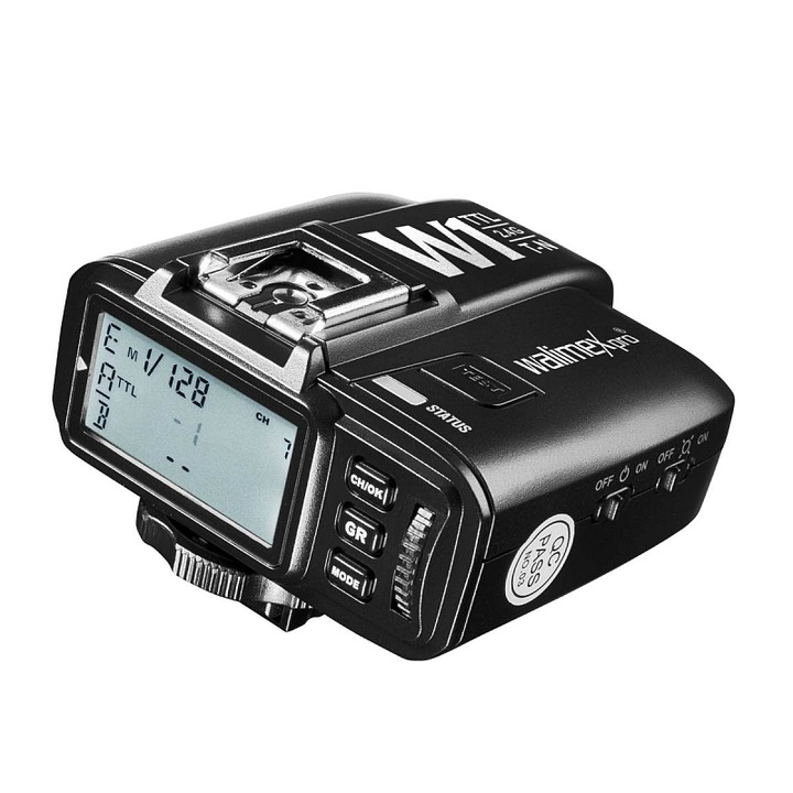 Walimex PRO W1 TTL rádió távirányító, 2,4 GHz vezérlés, fekete, univerzális