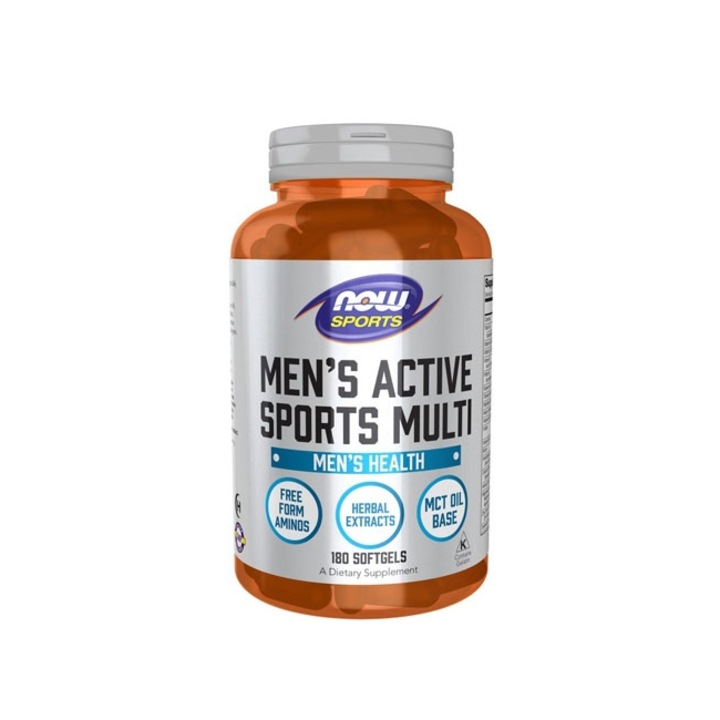 Supliment alimentar pentru sustinerea masei musculare si a performantei sportive, Now Foods, Men's Extreme Sports Multi, 180 softgeluri