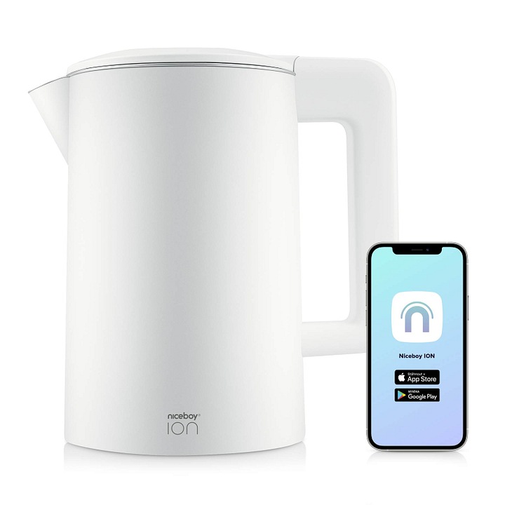 Fierbator electric Niceboy ION SmartKettle 1,7l alb, 40-100°C, 2200W, 24,5x22x15cm