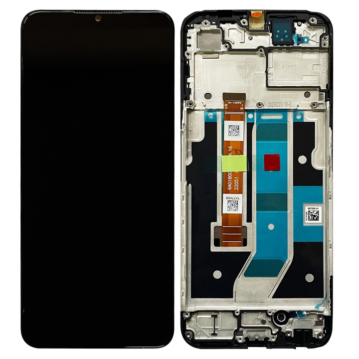 Display ecran cu Touchscreen si Rama compatibil cu Oppo A58 5G / A78 5G, Negru