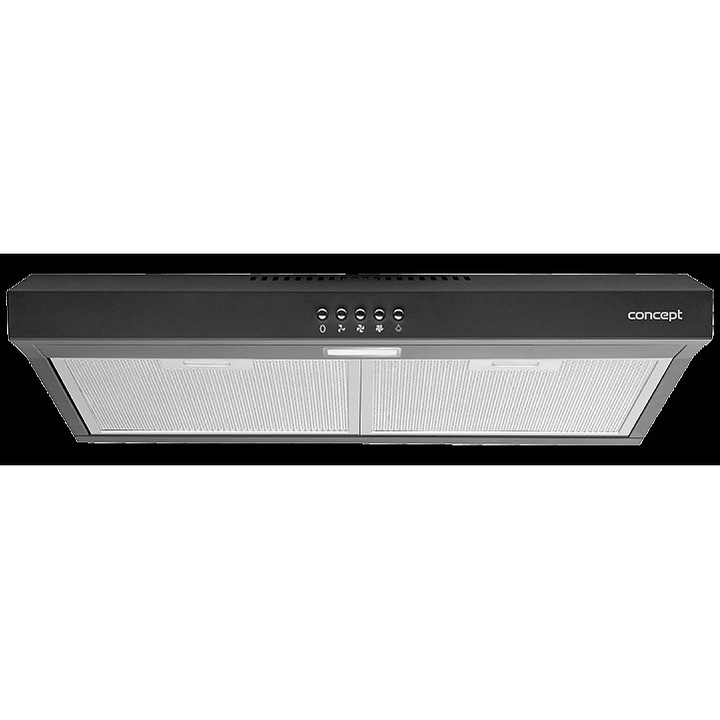Concept OPP1250bc ultra slim páraelszívó, recirkulációs, LED 6500K, D energiaosztály, fekete, 50 cm
