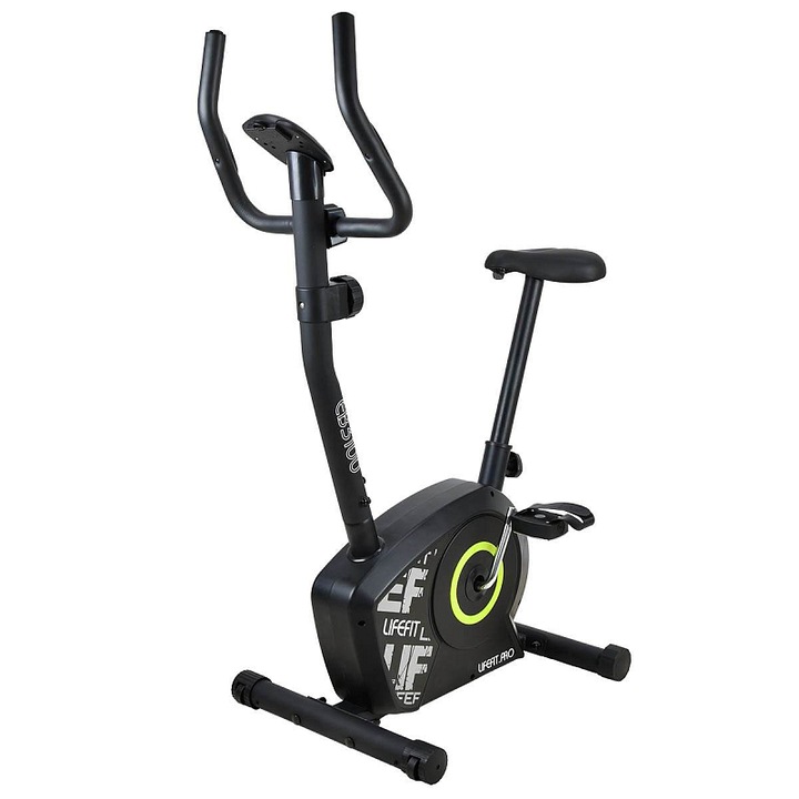 Lifefit EB3100 fitnesz kerékpár, fekete-zöld, 80x47x117cm, 18.6kg