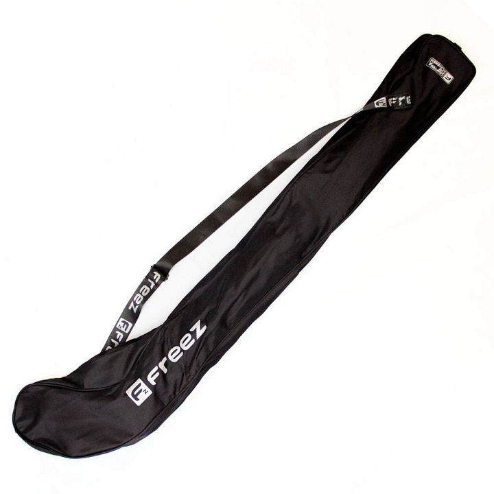 Freez, Husa/Geanta pentru bete de floorball din poliester, rezistenta cu imprimeu reflectorizant si buzunar pentru minge, Z-180, Fekete, 103 cm