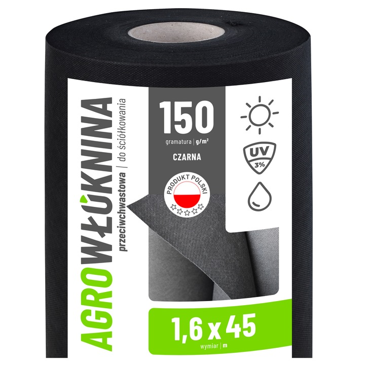 Agrowloknina Garden Flora 150g/m2 fekete 1.6x45m
