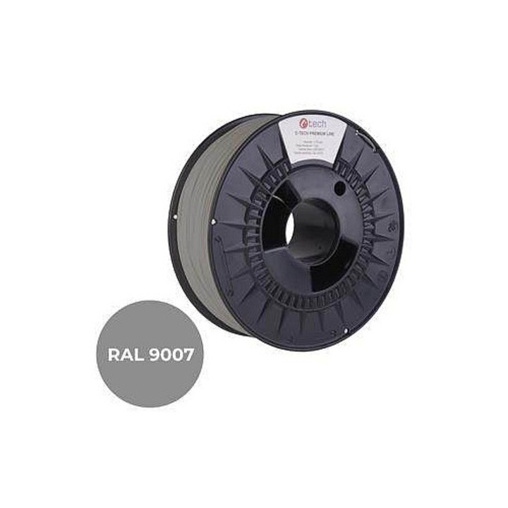 Filament 3D C-Tech Premium Line PETG alumínium szürke 1,75mm 1kg