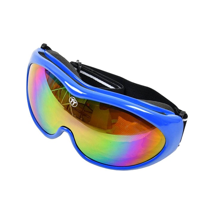Rulyt, Műanyag síszemüveg dupla lencsével, 100% UV védelem, ANTI-FOG, kompatibilis a TT-BLADE JUNIOR-5 sisakkal, Kék, Junior