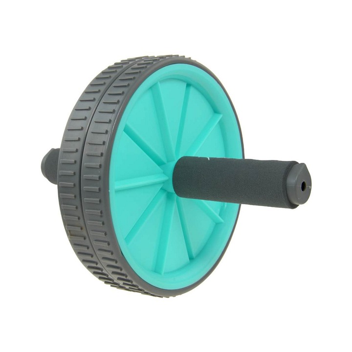 Lifefit EXERCISE WHEEL DUO hashengerkerék, edzőkerék, dupla a stabilitásért, csúszásmentes habszivacs fogantyúk, műanyag/gumi, menta