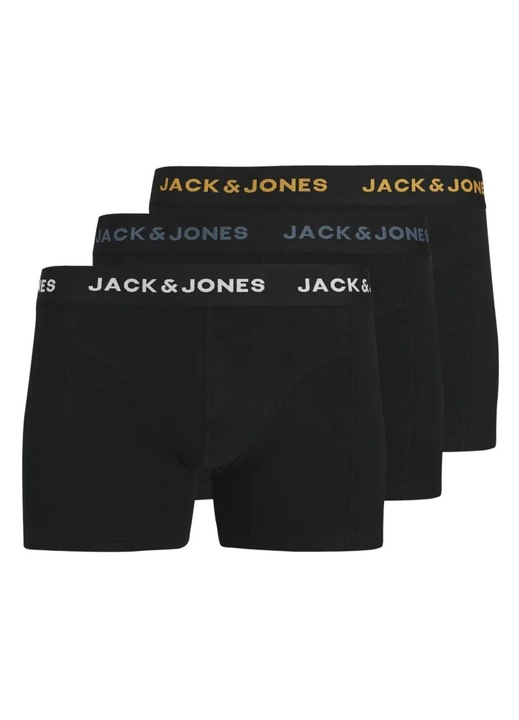 Jack & Jones Underwear barbati, Set 3 perechi de boxeri, Negru