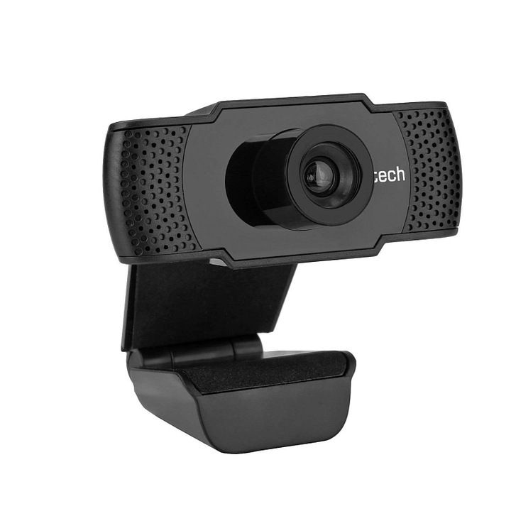 Уеб камера C-Tech CAM-07HD, 720p (1280x720), вграден микрофон, USB 2.0, Plug and Play, черна, кабел 1.5м