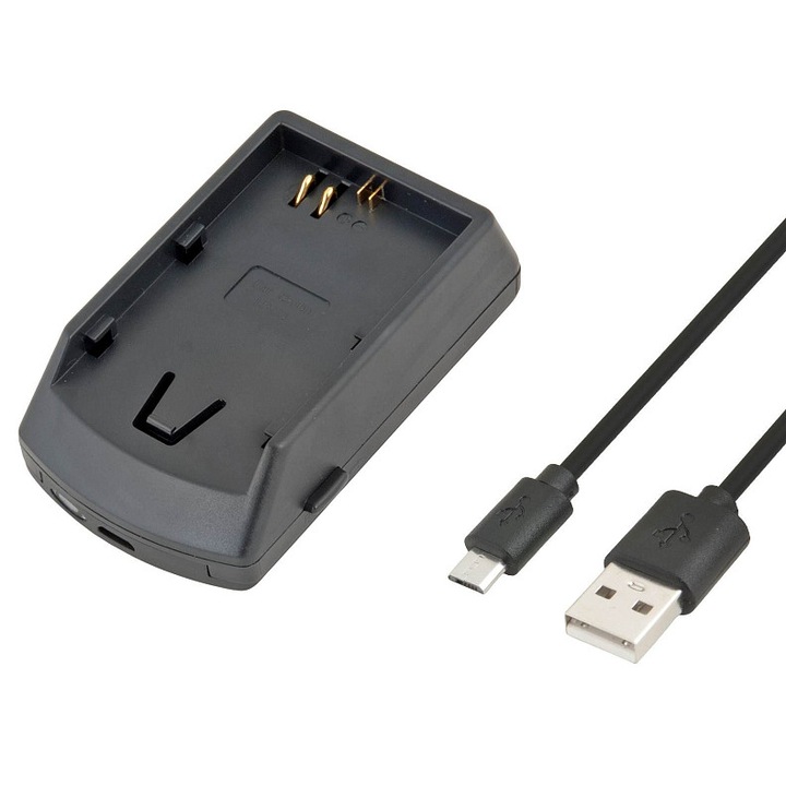Incarcator USB Avacom pentru baterii Canon LP-E6, negru, compact