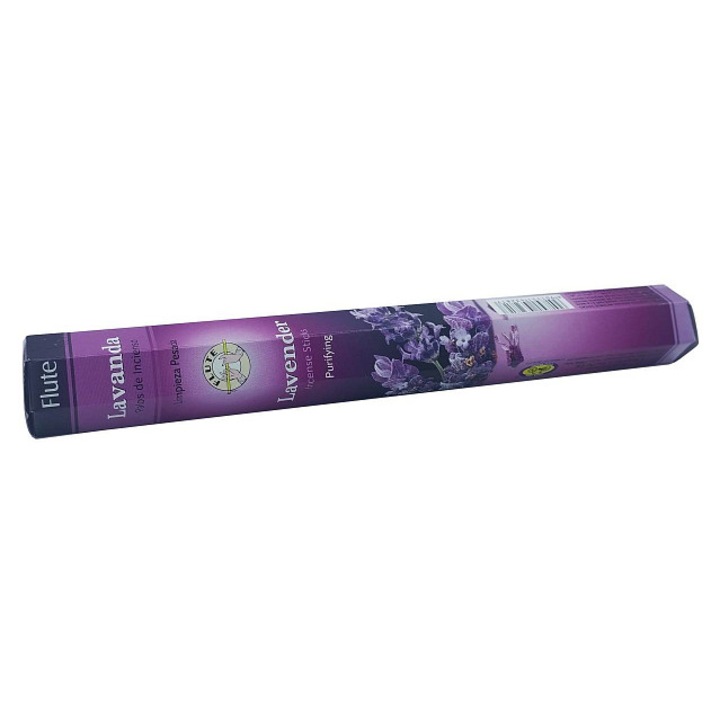 Flute Levendula illatú füstölőpálcika, levendula aromával, tisztító hatású, Lila, 20 db