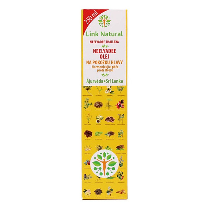 Hajolaj / hajolaj LINK Neelyadee Thailaya, ájurvédikus, intenzív fejbőr- és hajkezelés, természetes, 250 ml