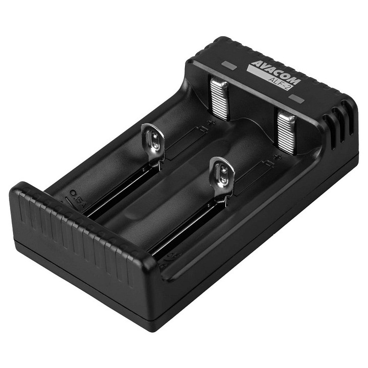 Incarcator USB Avacom ALF-2, inteligent, pentru baterii 18650, AA, AAA, 99,5x60x28mm