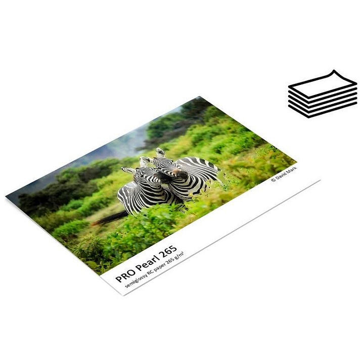 Hartie foto, hartie fotografica FOMEI PRO Pearl 265, polomata (lustre), pentru imprimante inkjet Canon/EPSON/HP, 265 g/m², alb rece, 5 coli A4