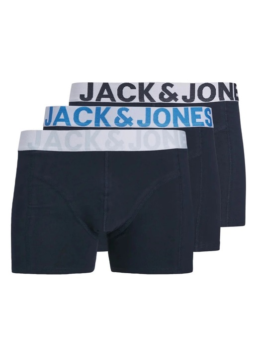 Jack & Jones Underwear barbati, Set 3 perechi de boxeri, Bleumarin inchis
