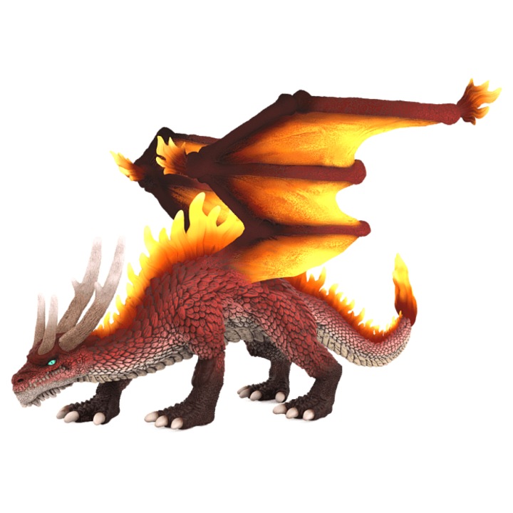 Figurina dragon mitic Alltoys, foc, 11cm