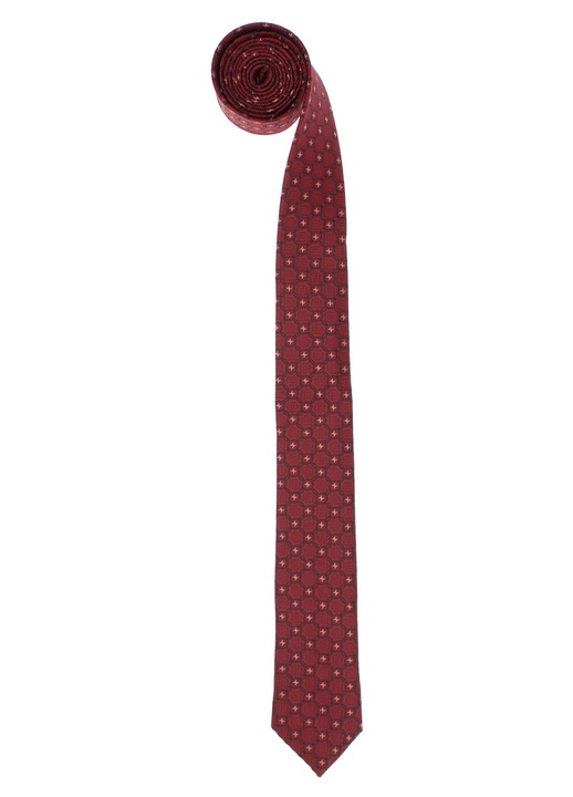 Cravata, din material sintetic, 145 x 5.5 cm, Visiniu - CRV316
