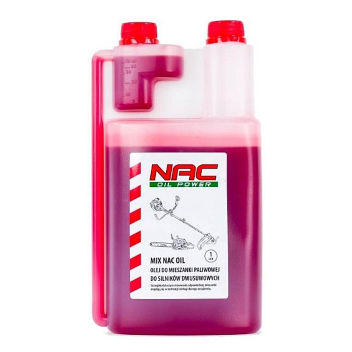 Ulei amestec NAC MIX OIL 1l pentru motoare 2 timpi cu dozator