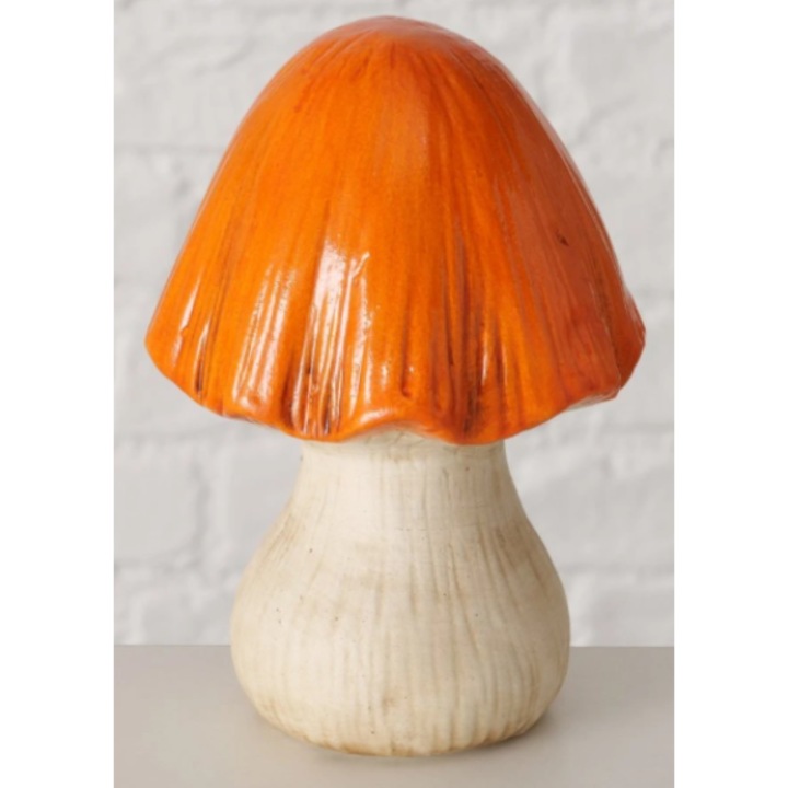 Obiect decorativ - Ciuperca, Portocaliu, 20 cm