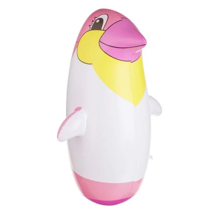 Jucarie Gonflabila Pinguin 3D Roz Galben 3+ Ani
