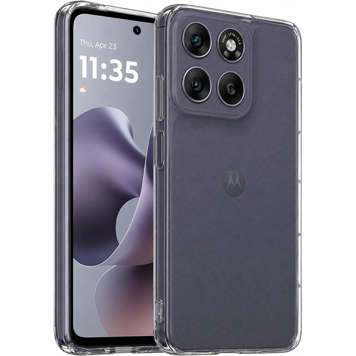 BestCase® Átlátszó szilikon tok + Üvegfólia mellékelve Kompatibilis Motorola Moto G57 / G57 Power / G67 Power, Ütésálló, Kamera védelem, Átlátszó