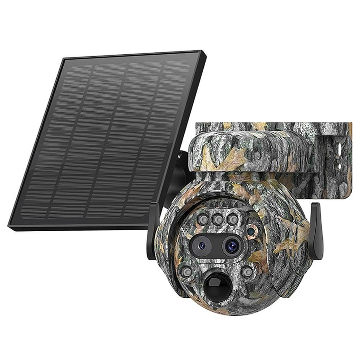 Камера за наблюдение Viking HDs04 4G, 12x увеличение, сензор за движение, сива, 14.2x13.6x14.5см