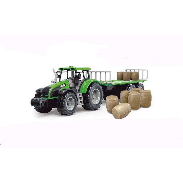 Alltoys traktor utánfutóval és többszínű szénával 45x9x7,5 cm