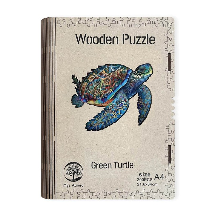 Пъзел от дърво EPEE Green Turtle 200 части A4
