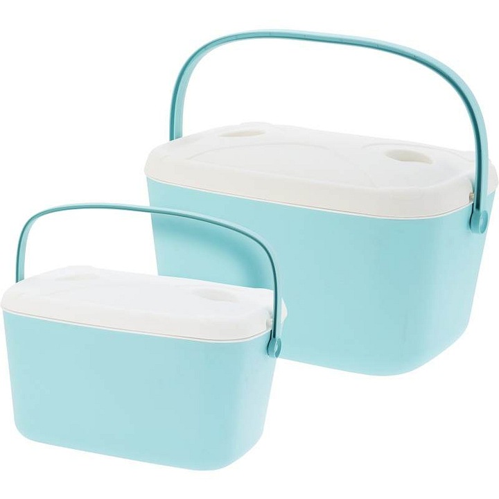 PROGARDEN POLAR hűtőláda szett, 2 db, passzív, 1 cm EPS szigetelés, PP/PE anyagok, türkiz, 30L és 15L