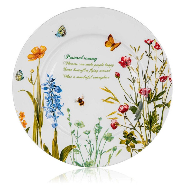 Banquet Meadow desszert tányér, kerámia, 19cm, virágos