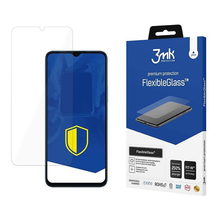 Sticla protectie 3MK FlexibleGlass POCO M7 Pro 5G, transparenta, 19x11x0.8cm