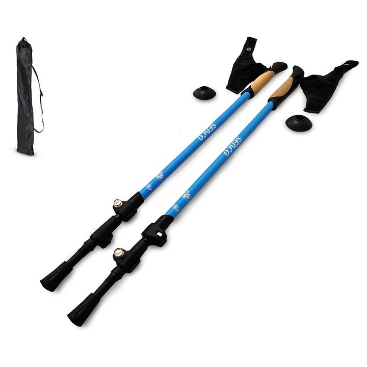 Sedco 65-135cm alumínium kék ergonomikus túrabotok