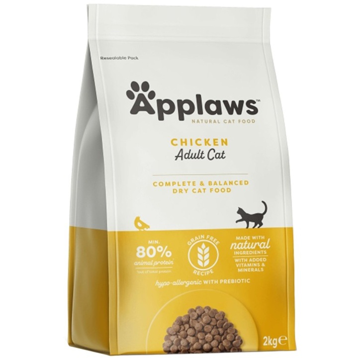 Hrană pentru pisici Applaws Adult Chicken, 2 kg
