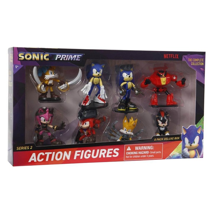 Alltoys Sonic figurakészlet, 8 darabos, többszínű