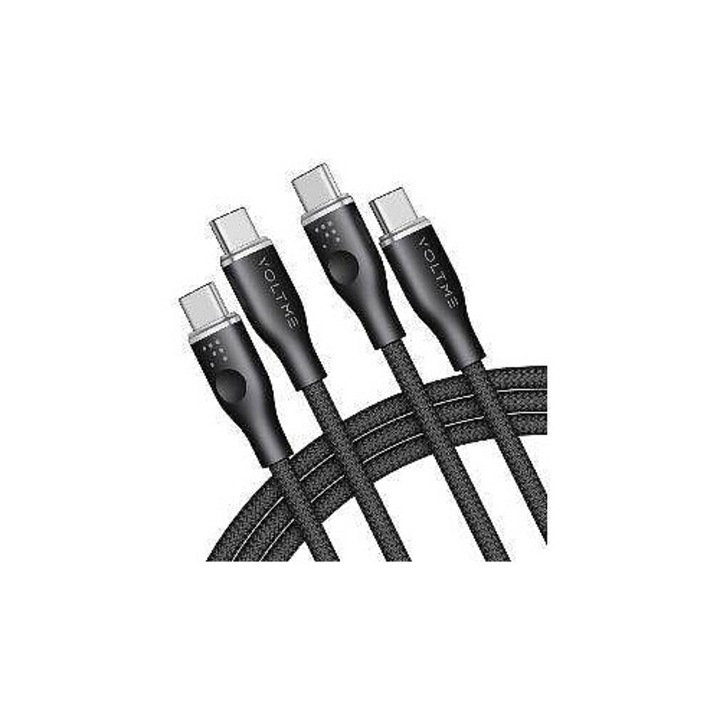 Voltme Rugg USB-C kábel 1,8m fekete 5A 100W