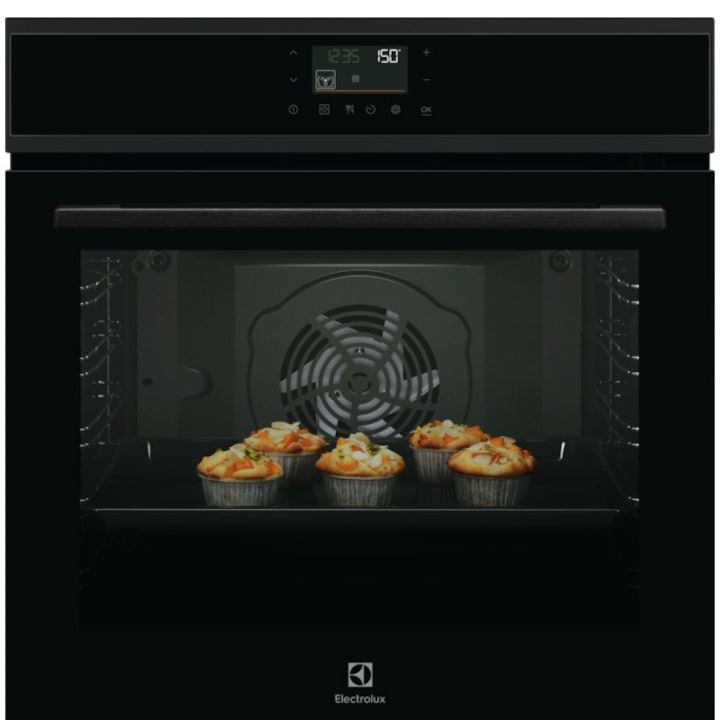 Cuptor incorporabil Electrolux EOD7P86H, electric, curatare pirolitica, 72 l , clasa A, Sticla neagra cu insertie metalica