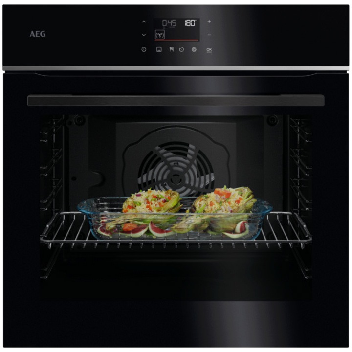 Cuptor incorporabil AEG TU5PB43APB, electric, curatare pirolitica, 72 l , clasa A, Sticla neagra