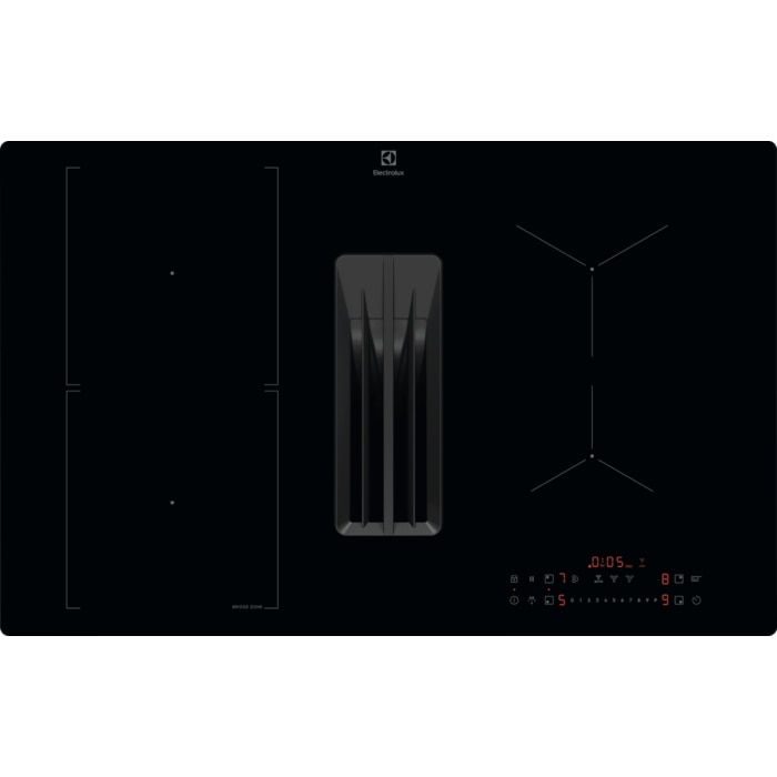 Plita incorpolabila Electrolux ECC83410CK, inductie + hota integrata, 4 zone de gatit , 80 cm, Negru