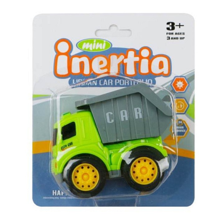 Alltoys Mini Tehetetlenségi Kisautó, műanyag, tehetetlenségi mechanizmussal, 4 válogatott modell, többszínű, 1 db