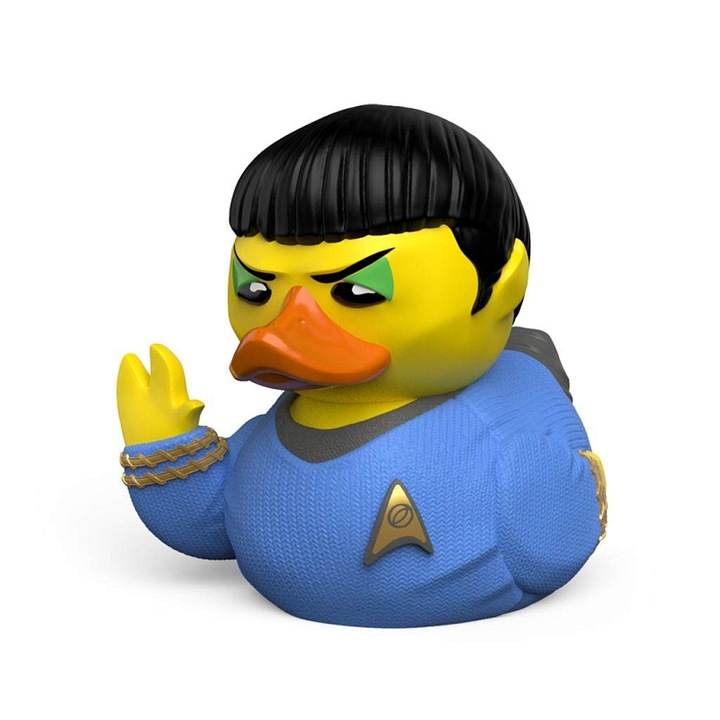 Колекционерска патица Numskull Tubbz Star Trek Spock, мини 5,5 см, PVC, жълт/син, 1 бр
