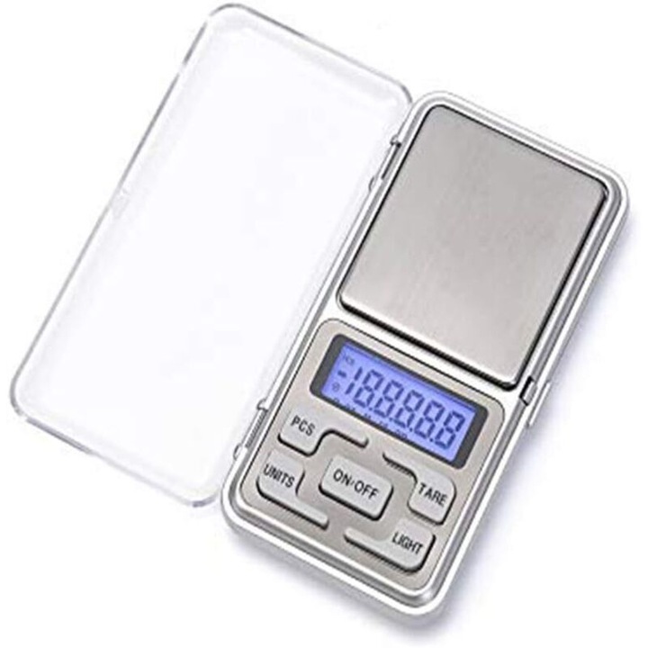 Cantar de precizie, 200g, 0.01g, albastru, 12x6x2cm