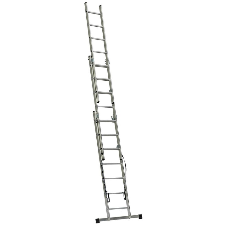 Scara extensibila / scara de sprijin ELKOP VHR SSTS 3x7, aluminiu, 3 sectiuni, 7 trepte, 1,91/3,99 m, capacitate 150 kg
