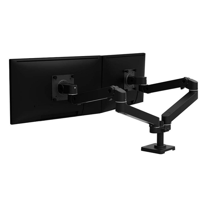 Suport dublu monitor Ergotron LX Pro, negru, 27", 69x34x17cm