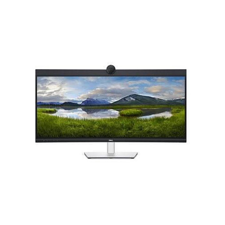 Monitor LED curbat Dell P3424WEB, 34 inch (34.14 vizibil), 3440 x 1440 WQHD, IPS, 60 Hz, 5 ms, 300 cd/m², HDMI/DisplayPort, Negru/Argintiu
