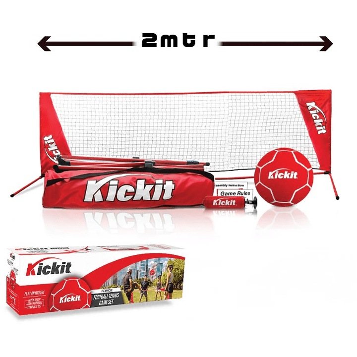 Joc KickIt, futball-tenisz szett, hordozható, 2x0.62m