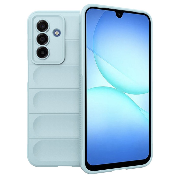WaveGrip tok Samsung Galaxy A17 5G / A17 4G / M17 / F17 készülékhez, Szilárd anyag, Ütésálló, Képernyővédelem, Tartós, Puffer design, Kék