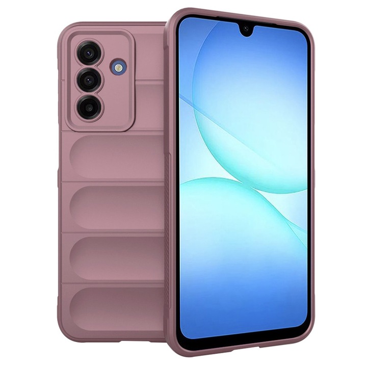 WaveGrip tok Samsung Galaxy A17 5G / A17 4G / M17 / F17 készülékhez, Szilárd anyag, Ütésálló, Képernyővédelem, Tartós, Puffer design, Lila